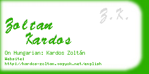 zoltan kardos business card